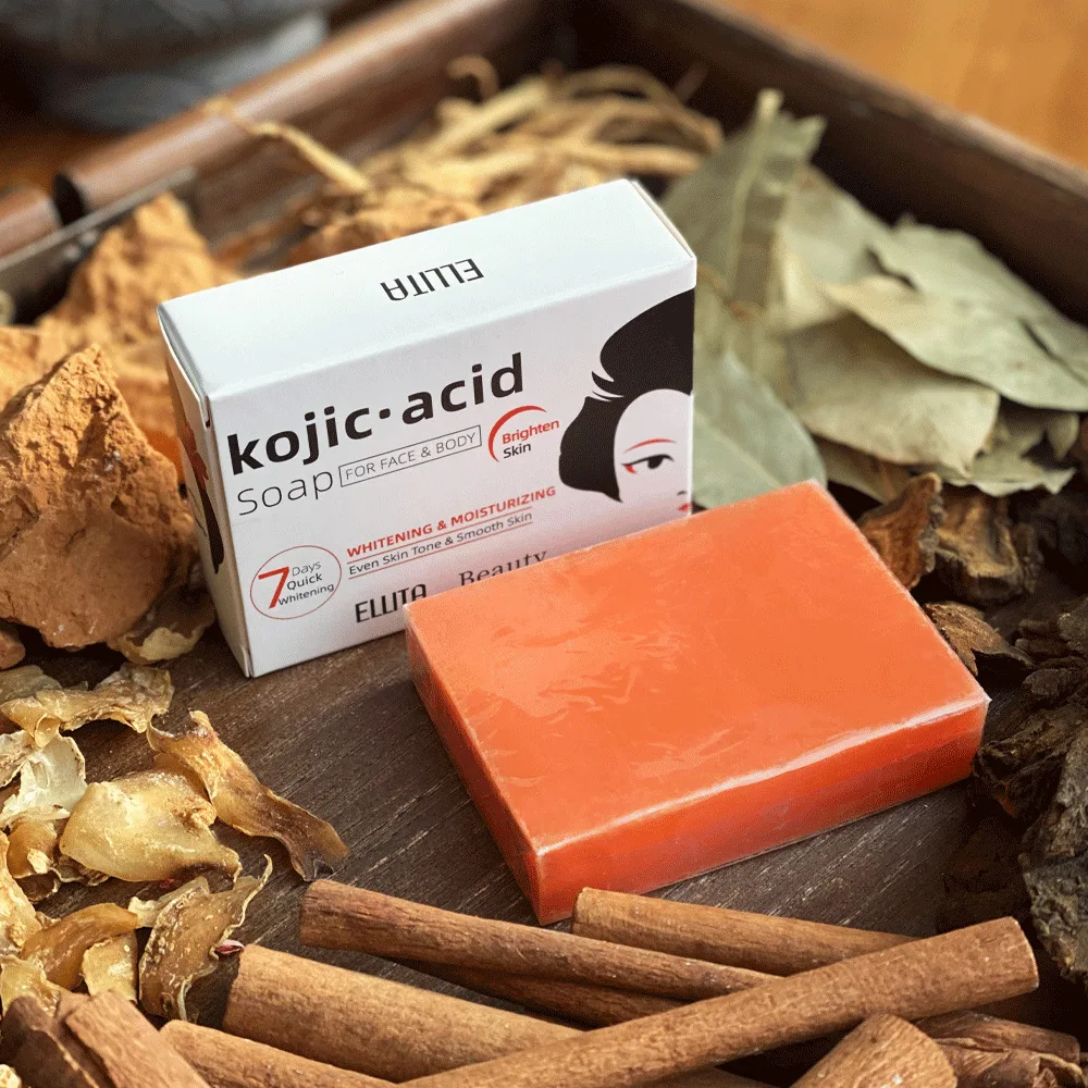 สบู่ขมิ้นพร้อมกลิ่นส้ม 7 วันกระบวนการฟอกสีฟันรูขุมขนหดตัวกําจัดสิวบาร์ดูแลผิวเพื่อผิวที่ชัดเจนขึ้น