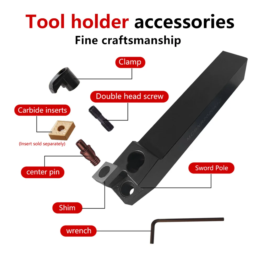 أداة تحول خارجية CNMG12 كربيد إدراج MCBNR1616H12 MCBNR2020K12 MCBNR2525M12 MCBNR3232P12 MCBNL مخرطة مجموعة أدوات القطع #4