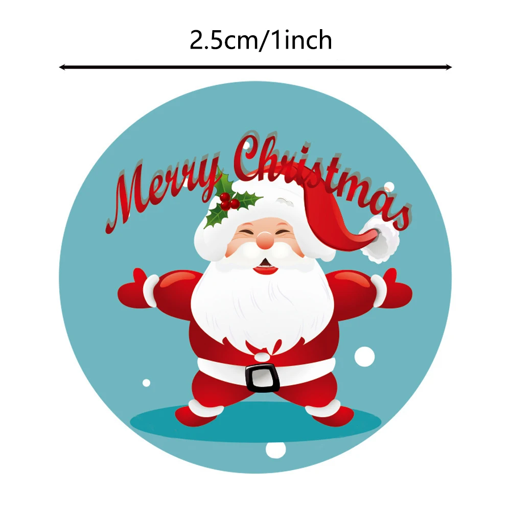 50-500Pcs Christmas Sticker Candy Bags Box Stickers Gift Sealing Thank You Love Wedding Birthday Cookie Bag Kraft Paper Label