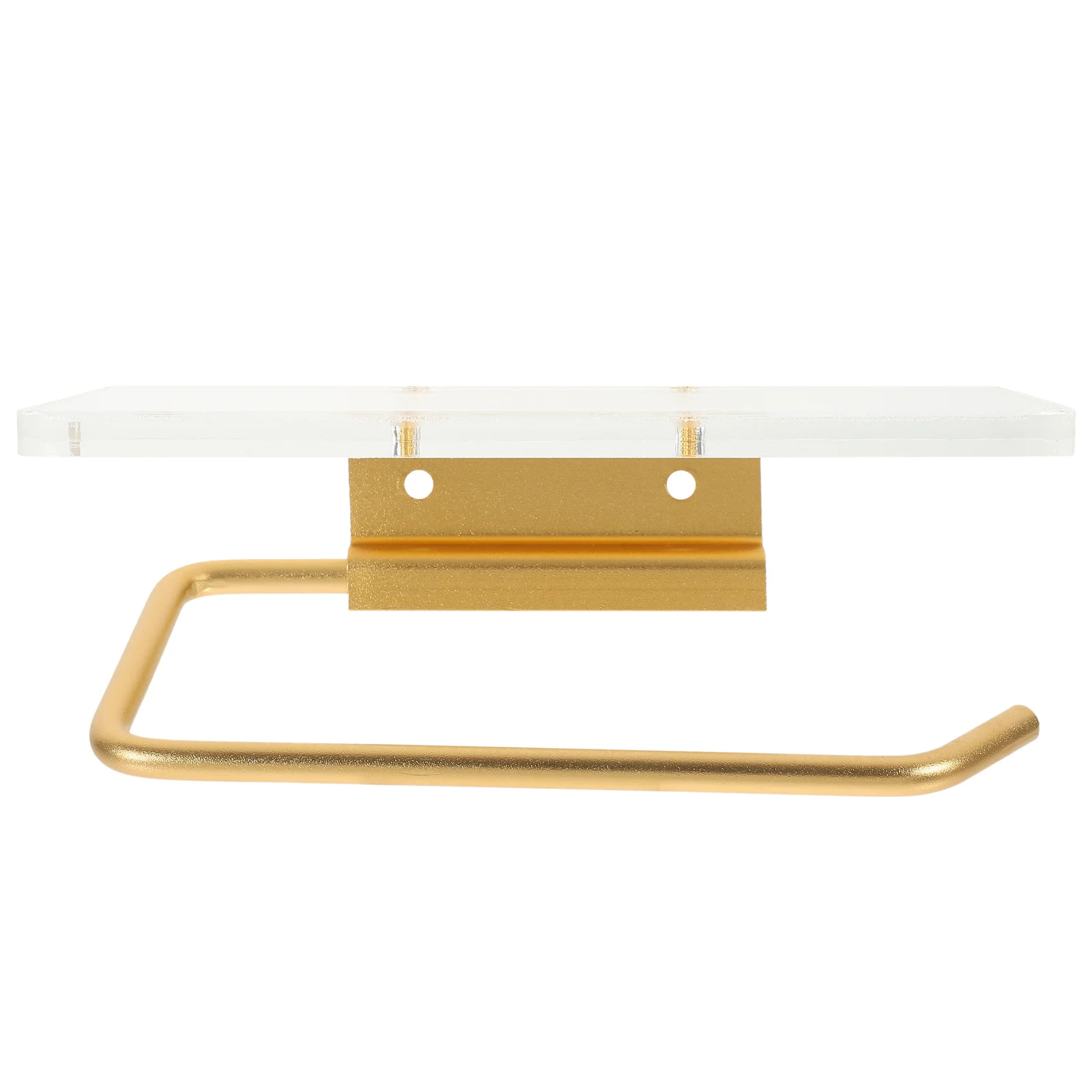 

No Punching Toilet Paper Holder Premium Acrylic Aluminum Alloy Roll Paper Hanger With Shelf Bathroom Accessory Storage Rack For