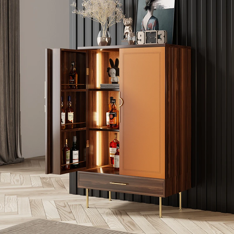 Light luxury wine cabinet, living room against the wall display,modern and simple TV cabinet side,against the wall to the ground