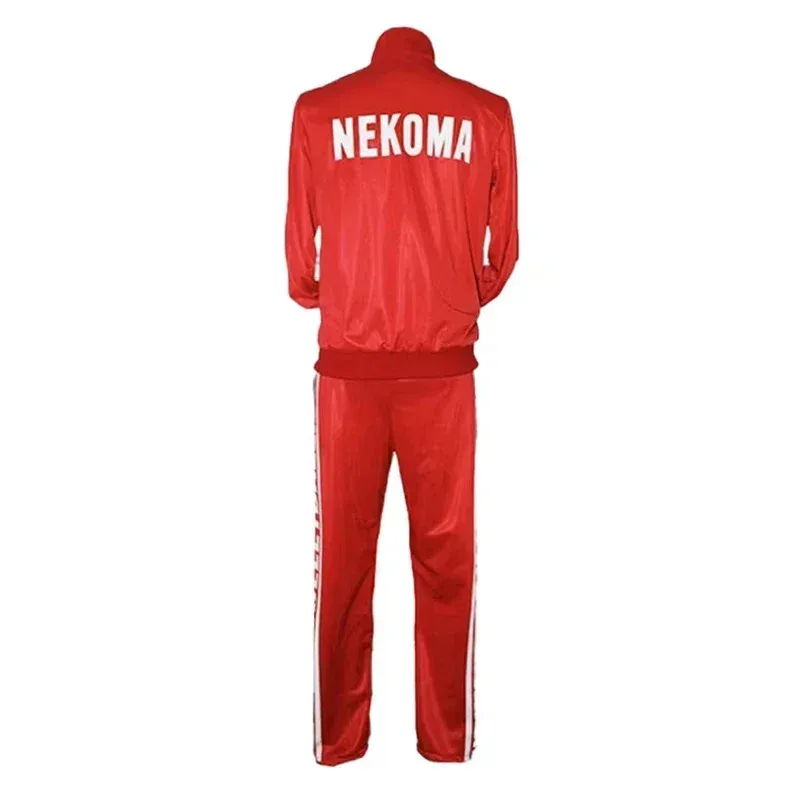 

Аниме Haikyuu Nekoma, униформа Tetsurou Kuroo Kozume Kenma, карнавальный костюм, волейбольная рубашка, брюки, красная спортивная одежда, Джерси