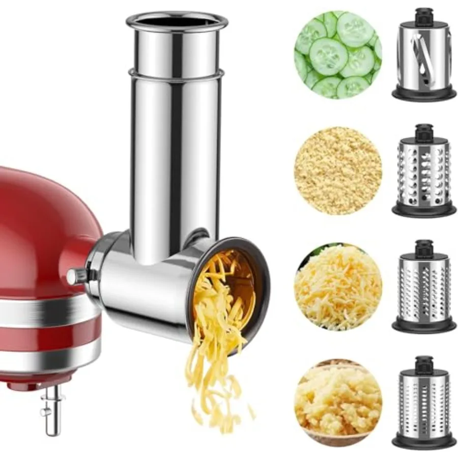 

Stainless Steel Slicer Shredder Attachment for KitchenAid Stand Mixer Salad Machine with Vegetable Slicer Salad Maker Grinding