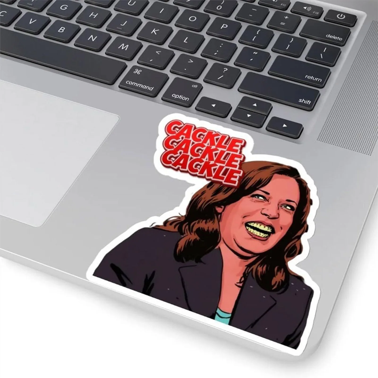 Funny Cackling Kamala Stickers Eye-Catching Kamalaharris Laptop Bumper Decal for Car Vehicle Scratch Cover