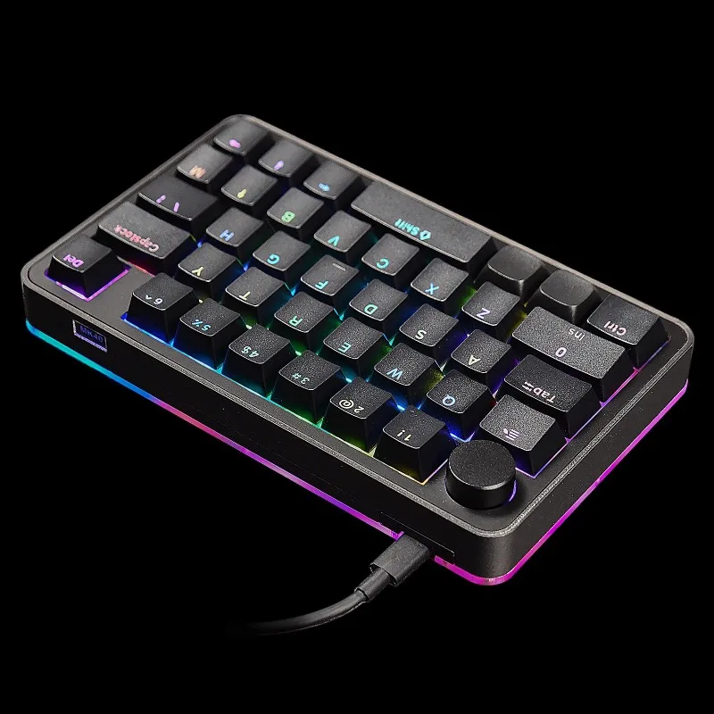 

MK40 Mechical Keyboard 38-key Wired Programmable Key-changing RGB Backlit Mini Independent Office Customized Mechanical Keyboard