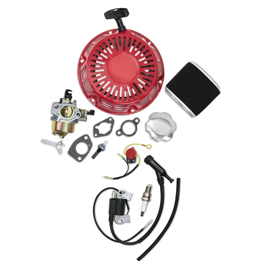 For Honda GX340 GX390 Recoil Carburetor Ignition Coil Spark Plug Air Filter Kit