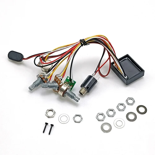 Imagen 2 del producto Ecualizadores EQ activos de 2 bandas, reemplazo de pastilla de circuito de preamplificador de bajo eléctrico para pastilla de bajo activo
