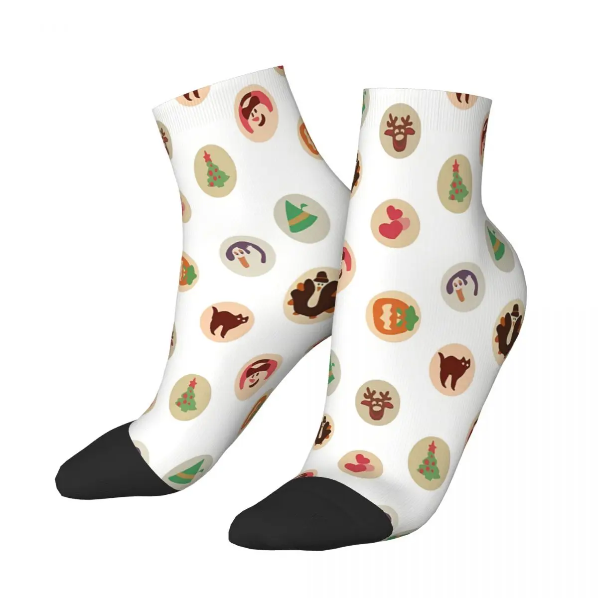 

Holiday Cookies Cookie Ankle Socks Male Mens Women Winter Stockings Harajuku