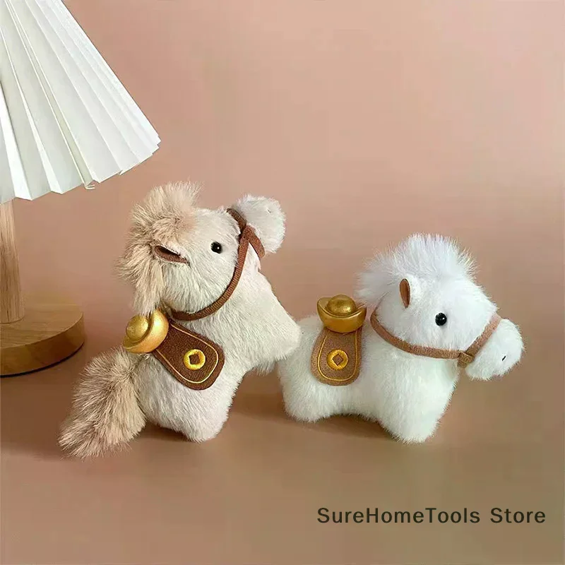 

2026 Year Of The Horse Mascot Plush Keychain Pendant Desktop Miniature Horse Ornament