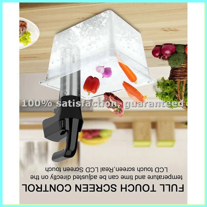 IPX7 Waterproof Sous Vide Immersion Circulator Vacuum Slow Cooker with LCD Digital Cooker LCD Touch Immersion US Plug-ABLA