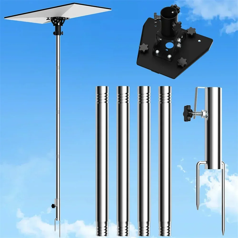 Starlink Gen 3 Mount Stainless Steel Mounting Kit with Gen3 Adapter,160° Adjustable Tilt Angle,for Garden Satellite Installation