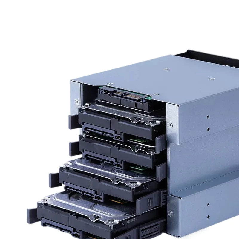 4-Bay Large Capacity HDD Hard Drive Cage Rack 5 Inch 3 X Optical Drive Bays To 3.5 Inch SAS SATA Hard Drive Tray Caddy