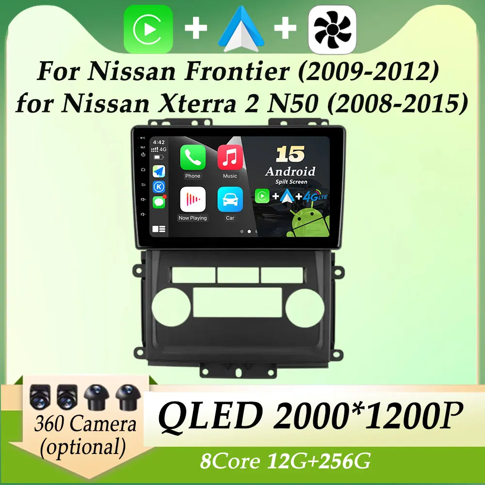 

Carplay Car Radio Video Audio Multimedia Player for Nissan Frontier 2009 - 2012 for Nissan Xterra 2 N50 2008 - 2015 Split Screen