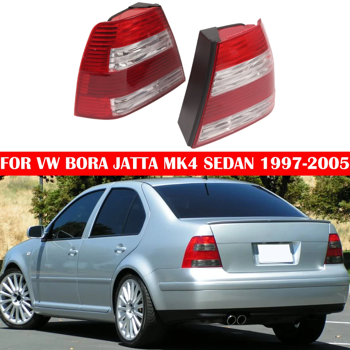 

Для VW BORA JATTA MK4 SEDAN 1997-05 Автомобильный задний стоп-сигнал без лампочек 1J5945095AA 1J5945095AB 1J5945096AA 1J5945096AB