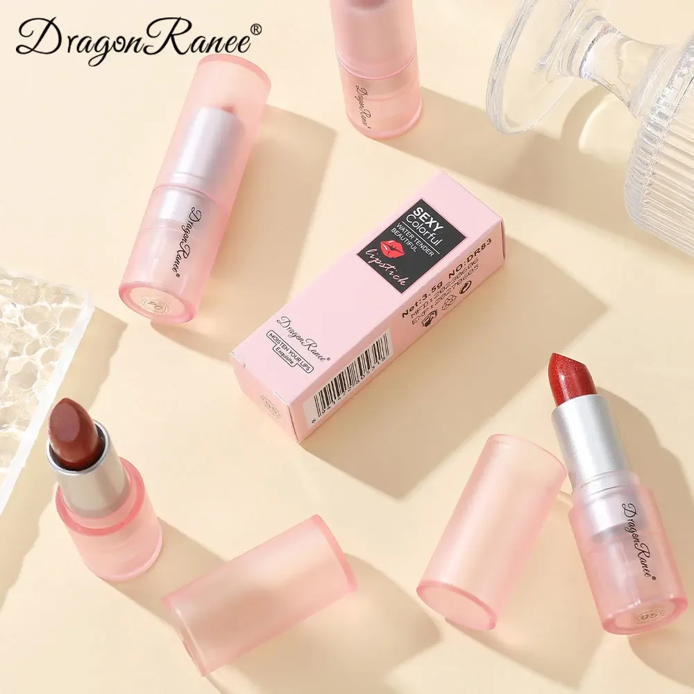 6 Color Shine Lipstick Pearl Glitter Luster Moisturizing Long Lasting Hold Makeup Non-Stick Easy To Apply Popular Lipstick 3.5g