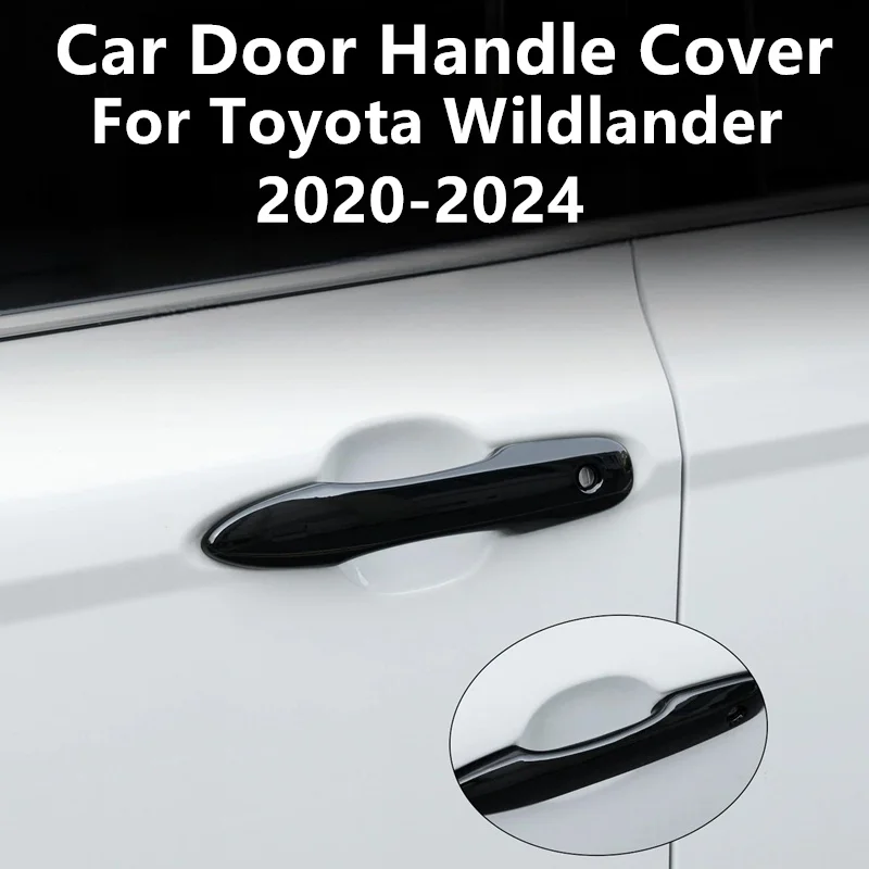 

Car Door Handle Cover Carbon fiber pattern protector Exterior Door Handle anti-scratch cover For Toyota Wildlander 2020-2024