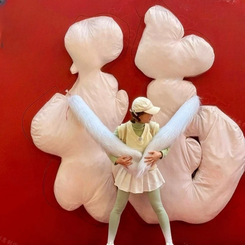 Huofu giant plush Fu character ornament photo props festival atmosphere decoration