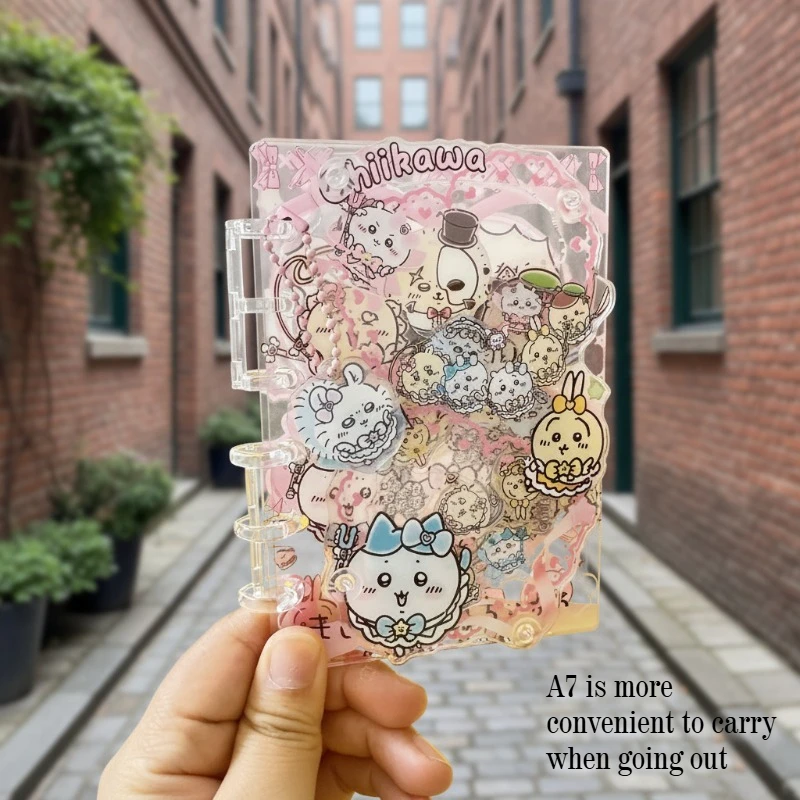AcrylicShakerBook A5A7 Creative Fashion Chiikawa Diary Handbook Collection Note Stationery Loose-leaf Book Friend Exclusive Gift - view 5