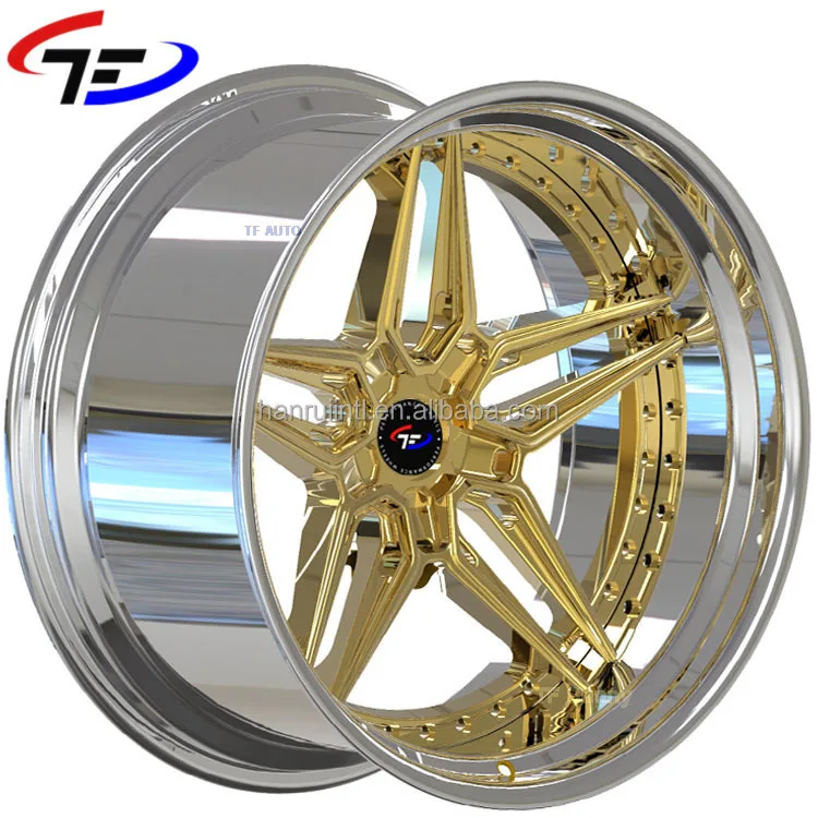 

5*120 OEM 2 Pieces Deep Dish Concave Brushed Forged Wheels for Alfa Rims