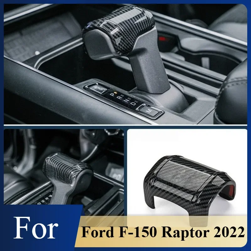 For Ford F-150 Raptor 2022 Center Console Trim Kit – Shift Panel Cup Holder Knob Covers & Bezel Strips Full Set