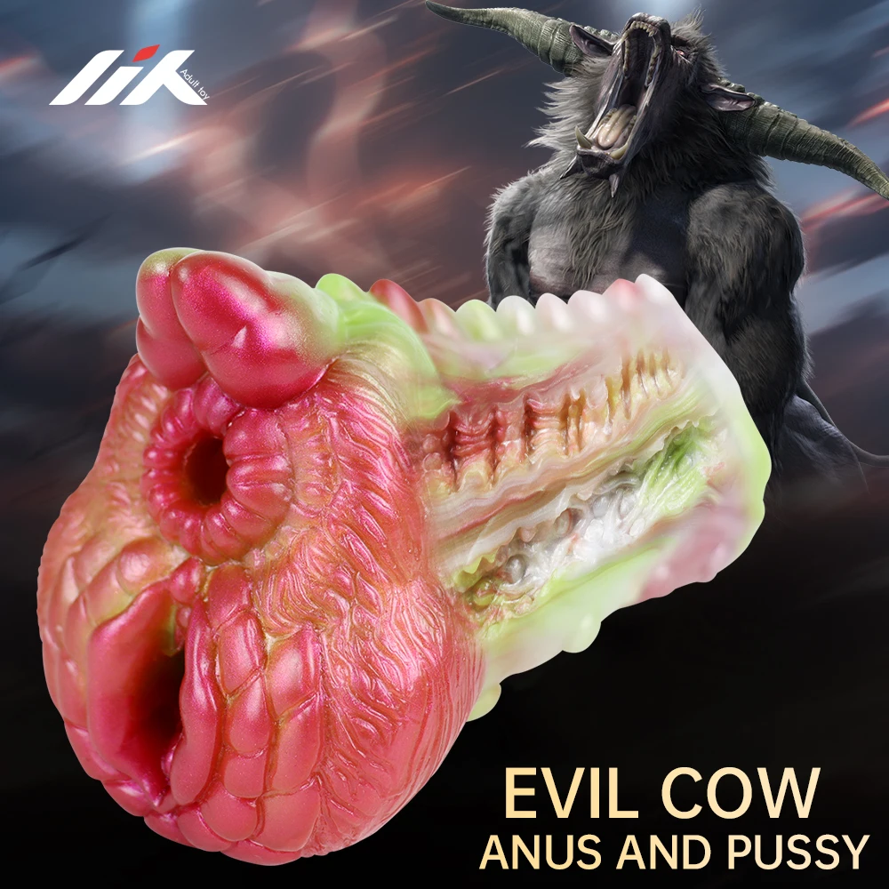 

Cow dual channel pocket pussy masturbator, vagina & anus with threaded texture to satisfy men’s sexual fantasies about animals