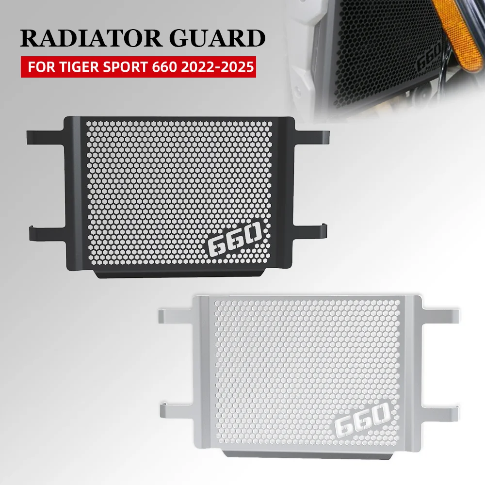 

Motorcycle Radiator Grille Guard Cover Aluminium Protector For Tiger Sport 660 2022-2023-2024-2025 Accessories Oil Cooler Tank