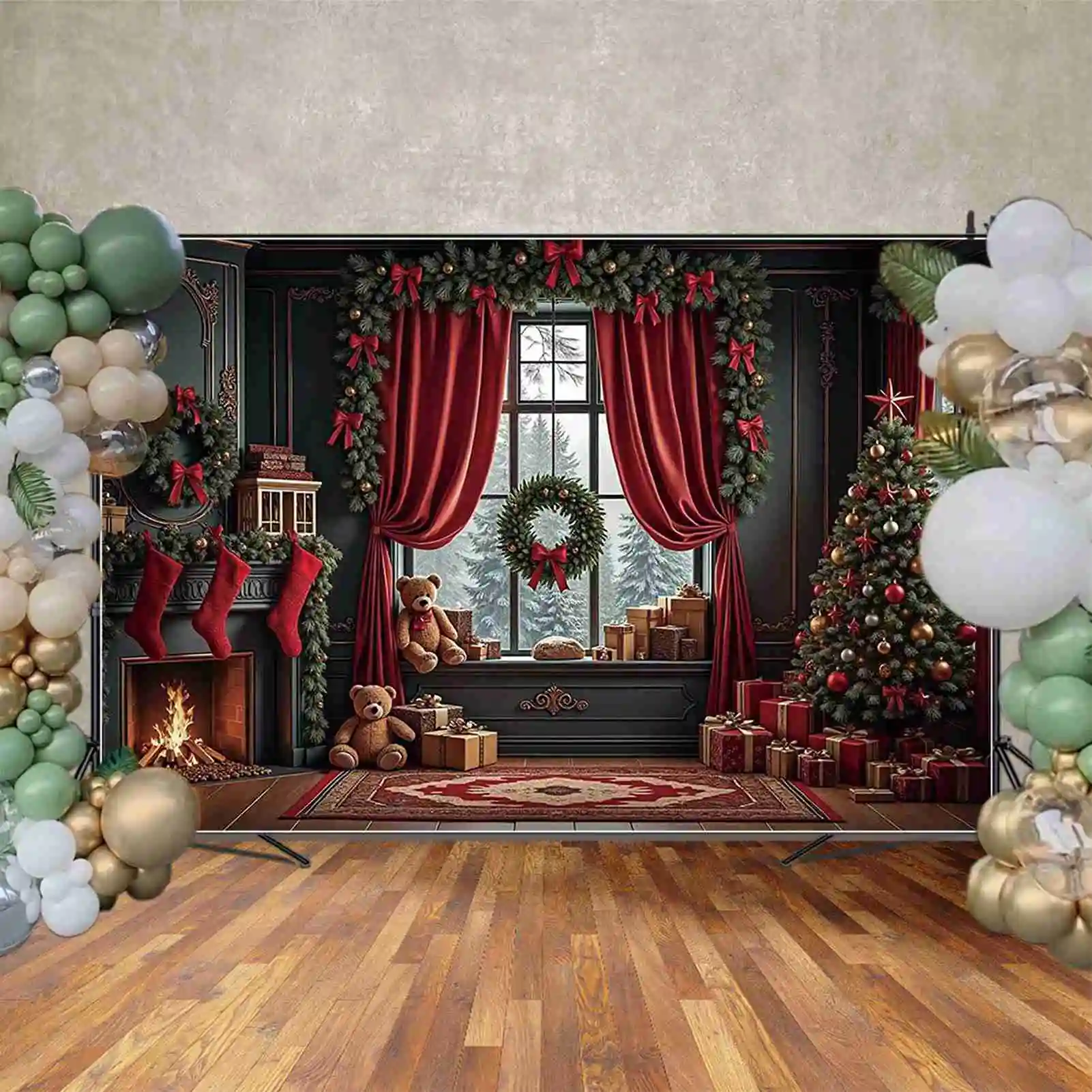 MOON.QG Рождественские украшения фон для фотосъемки ковер свет рождественские елки фон для фотосессии детский студийный реквизит для фотобудки