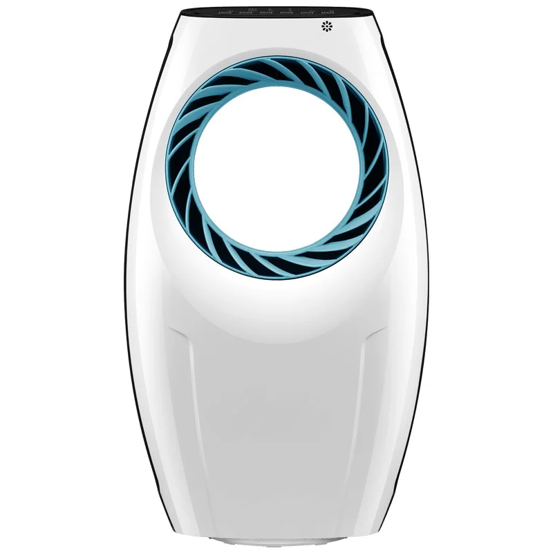 พัดลมทาวเวอร์ไร้ใบพัดพร้อมรีโมทคอนโทรล ระบบทําความเย็นภายในบ้านที่เงียบสงบเป็นพิเศษ ตัวจับเวลา 7.5H การออกแบบประหยัดพลังงาน & ตารางความปลอดภัยทําความสะอาดง่าย