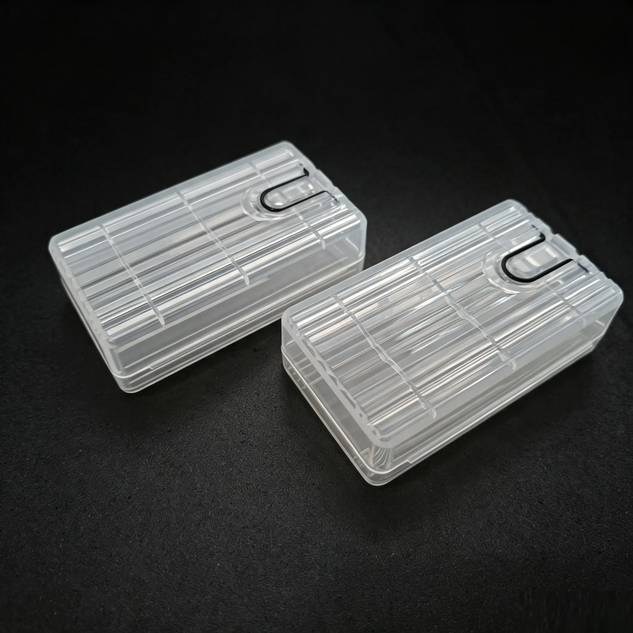 Sturdy Transparent Plastic Battery Box 18650 Battery Storage Box 2 Slots Battery Organizer PP Material Battery Case