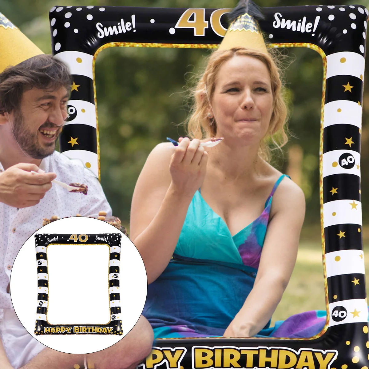 

Inflatable Photo Frame For Birthday Pvc Party Supplies Themed Photo Holder Festival Party Prop Handheld Photography Accessory