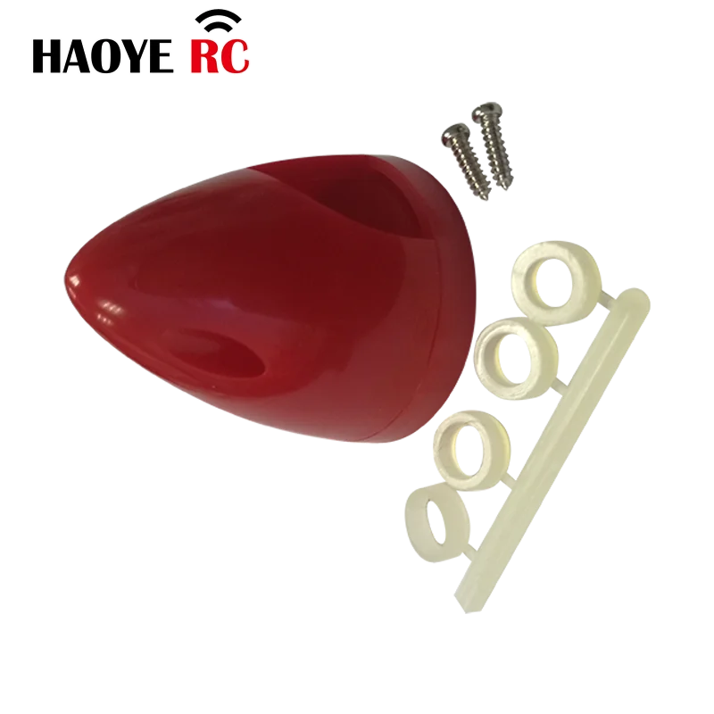 Haoye 1 Pc Round Tip Nylon Plastic RC Airplane Prop Propeller 1.5-4 Inch Spinner 2 Blade Red Color For RC Replacement Accessorry