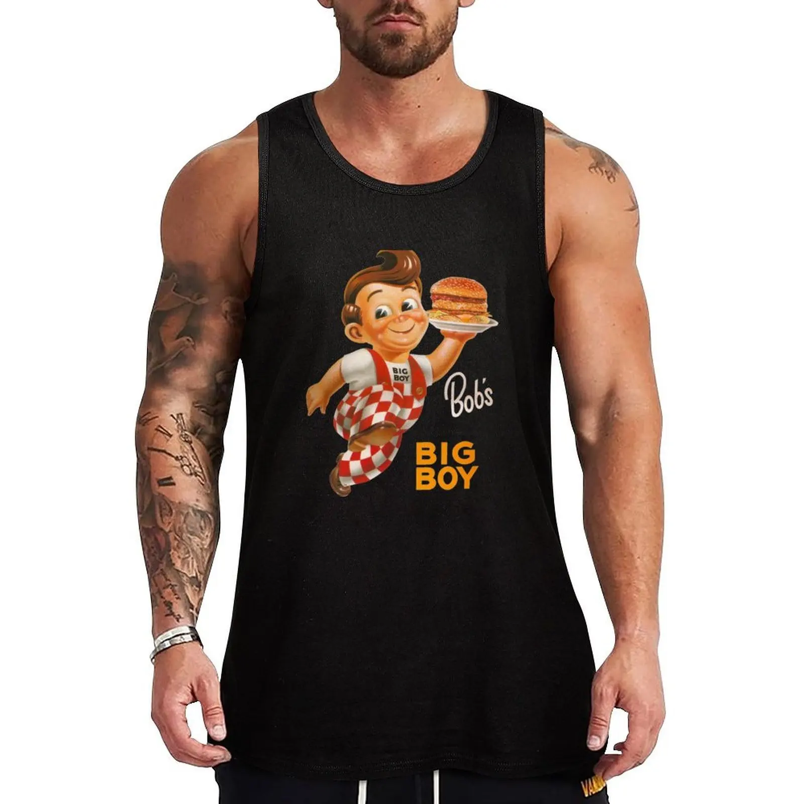 

BOB_S BIG BOY BURGER Tank Top High Stretch Tank Top Athletic Fit Workout Shirt