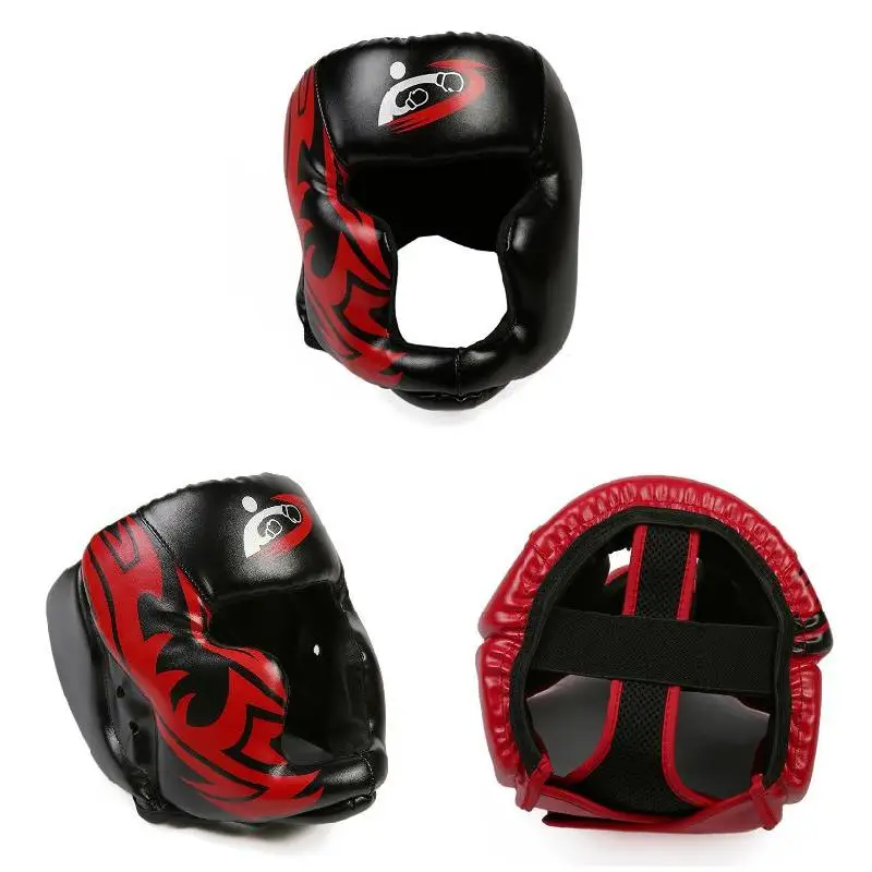 

Wrestle Protective Headgear Adjustable Size PU Leather Soft Head Protector For Boxing