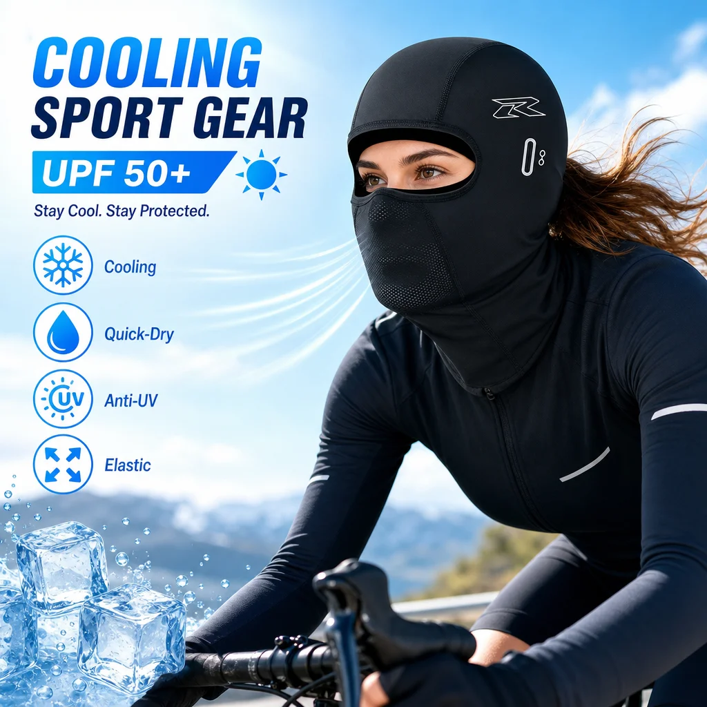 For Suzuki GSXR 600 750 1000 GSX-R 600 750 1000 125 Cycling Cap Summer Cooling Motorcycle Balaclava Hats Sun UV Protection Bike