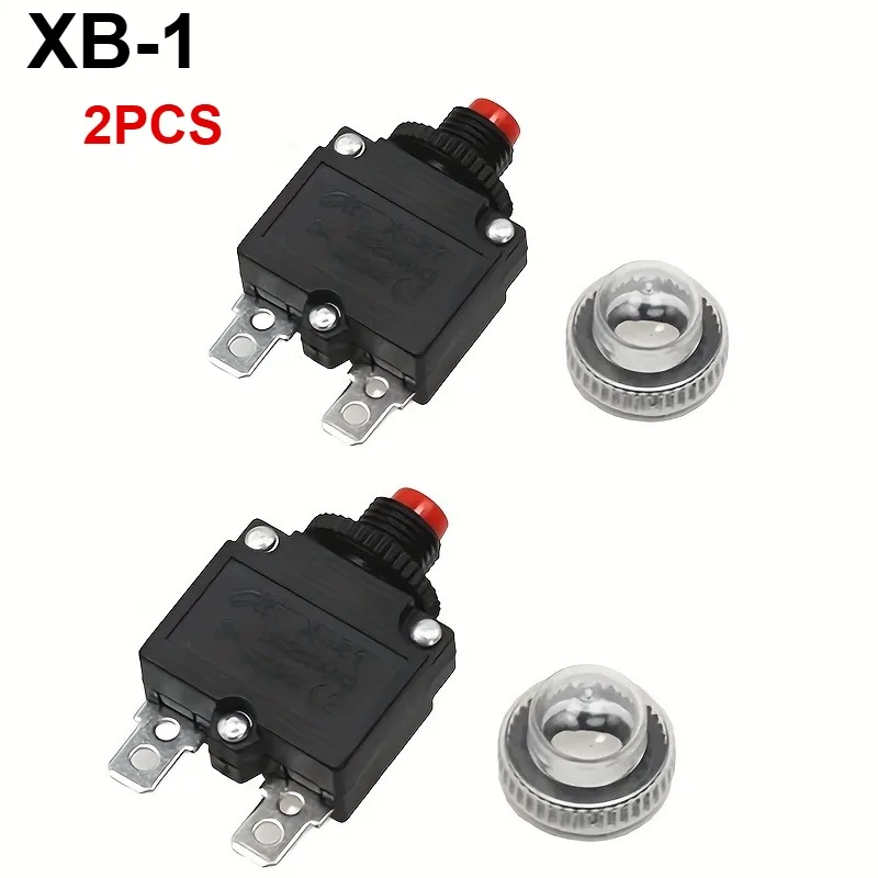 2Pcs 2A 3A 5A 6A 7A 8A 10A 15A 20A 25A 30A Circuit Breaker Overload Protector Switch Fuse Waterproof Cap