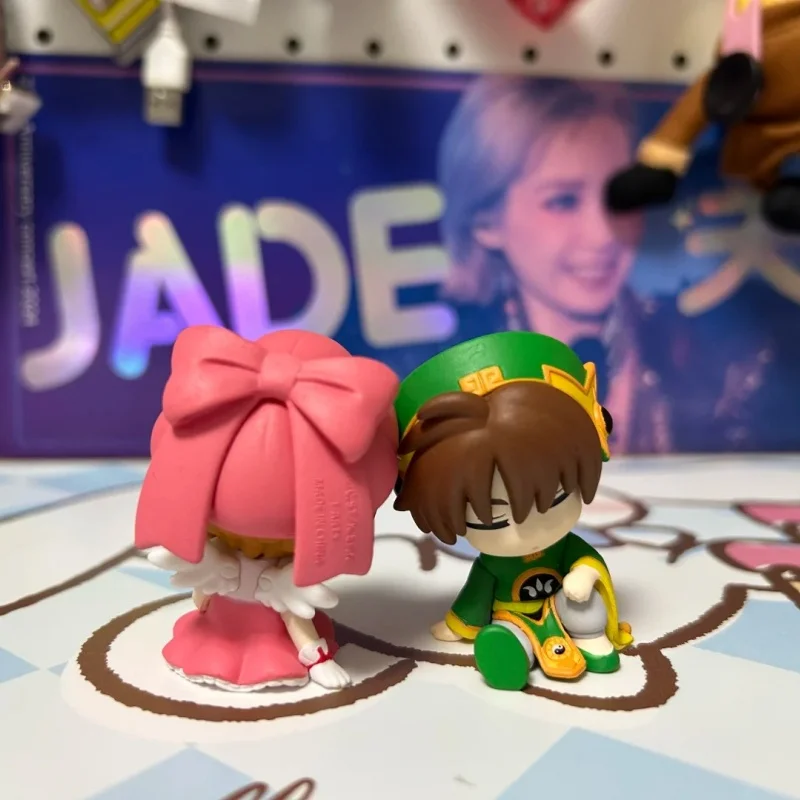TAKARA TOMY Gashapon Cardcaptor Sakura Shoulder to Shoulder Sleeping Pose Chibi Mini Dolls Anime Figure Collectible Decor Gifts