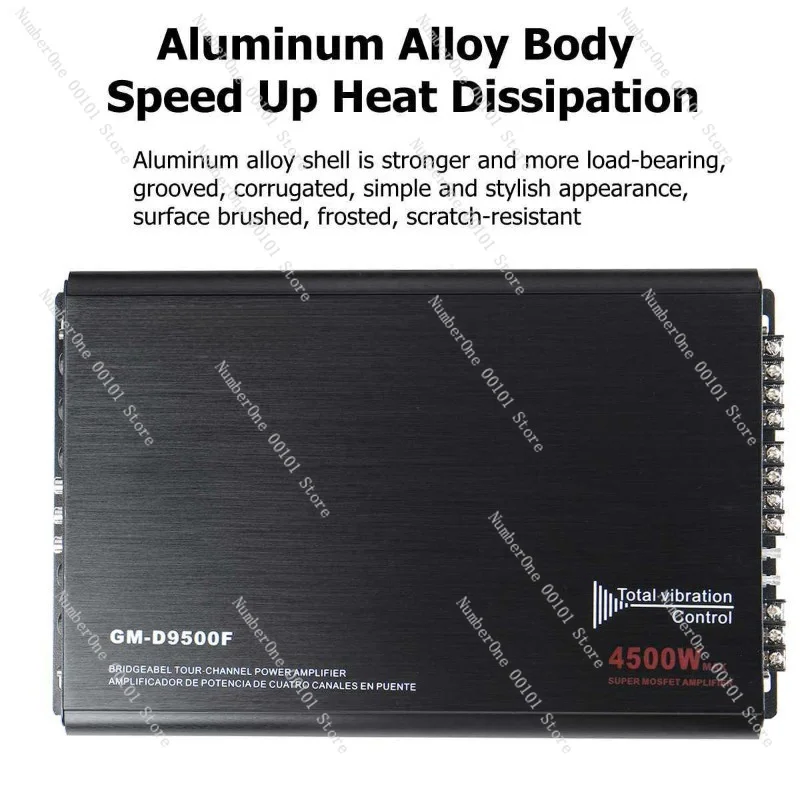 D9500F 4 Channel High Power Car Audio Amplifier Vehicle Stereo Amplifier