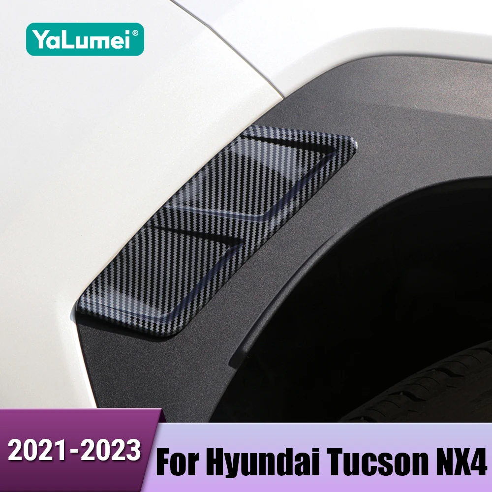 Car Front Rear Wheel Arch Trim Fender Car Wheel Fender Stickers Accessories For Hyundai Tucson NX4 2021 2022 2023 Hybrid N Line