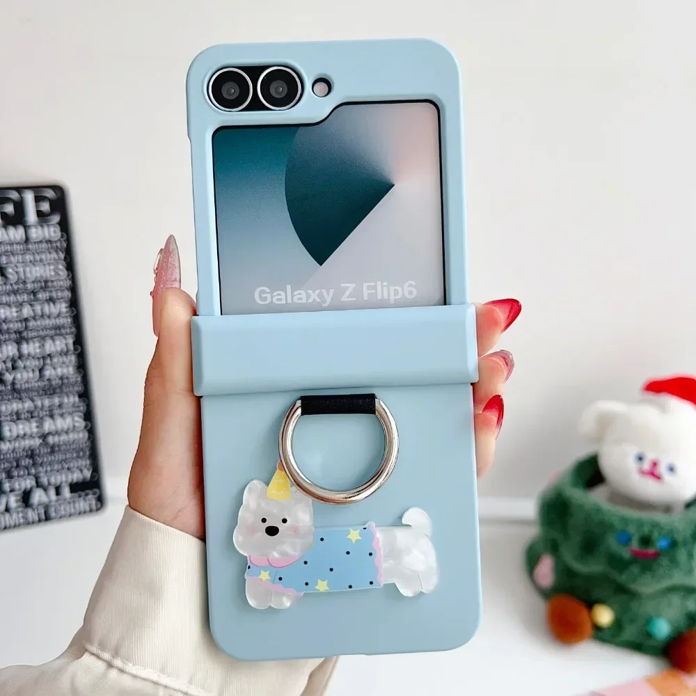Cartoon Hartschalen-Stoßfeste Handyhülle für Samsung Galaxy Z Flip 8 7 6 5 4 3 Flip6 Flip5 Flip4 mit Ring-Scharnier-Schutzabdeckung – Detail 3
