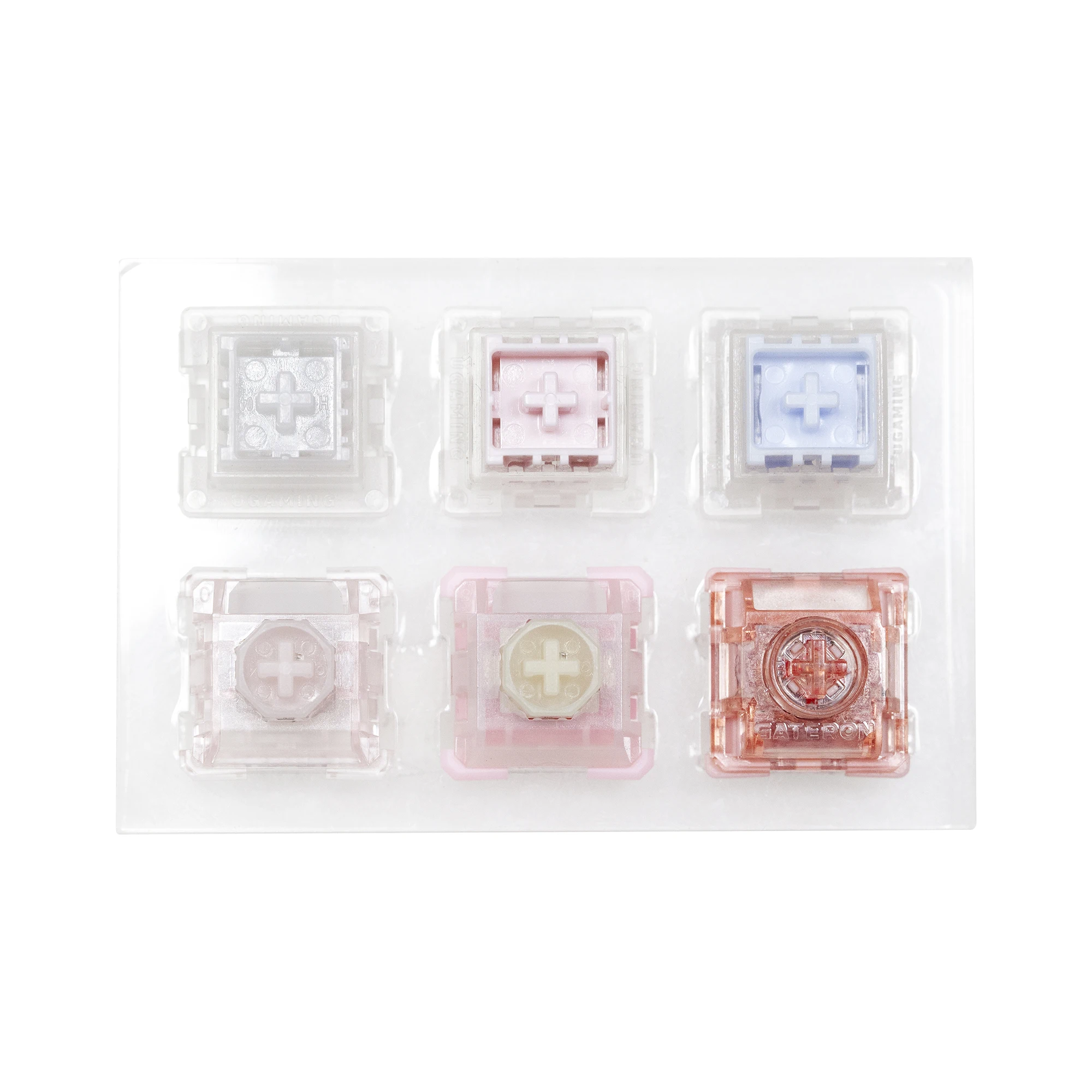 6 Magnetic Switch Tester with blank keycaps acrylic base with Taishan GT Mount Tai Pink GT Wuque Babao Pulse Gateron Spark