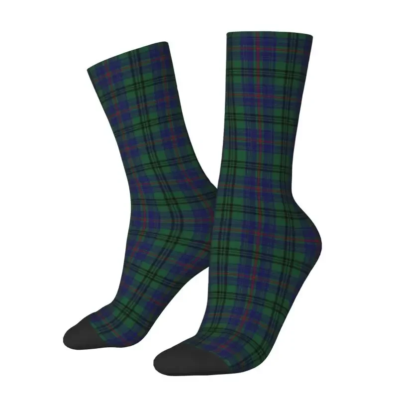 

Y2K Scottish Clan Tartan Plaid Mens Crew Unisex Kawaii 3D Printed Popular Gingham Dress Socks