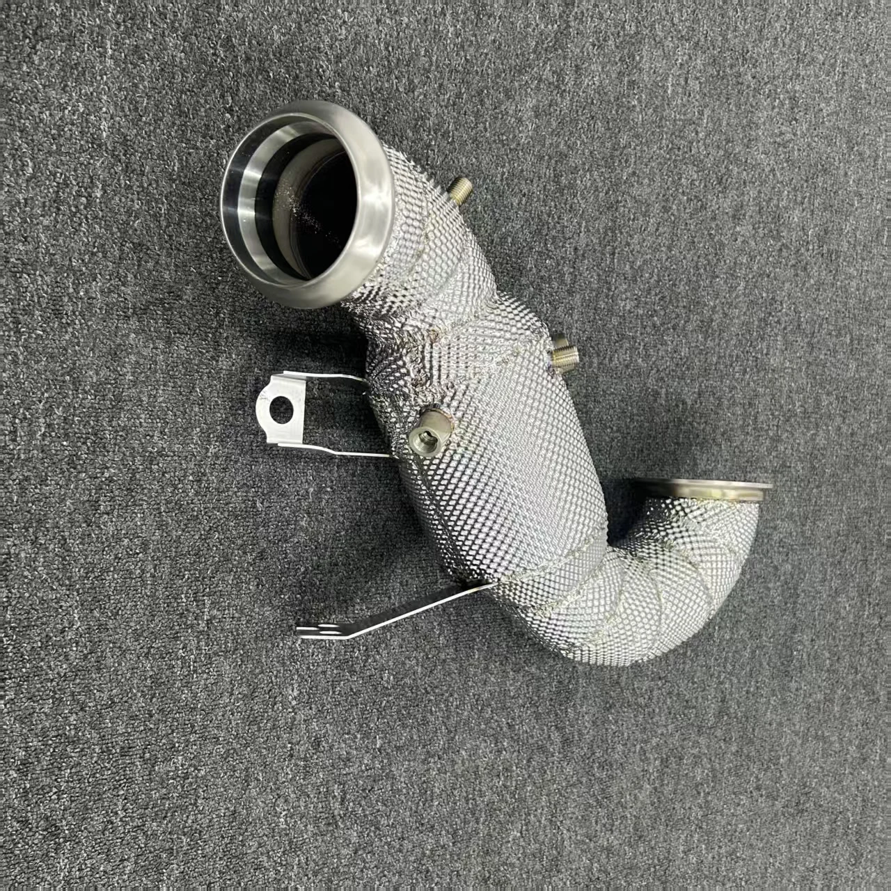 Hochwertiges Edelstahl-Downpipe mit Hitzeschutz und Auspuffschalldämpfer für Lotus Lutes 2.0T OPF – Detail 7