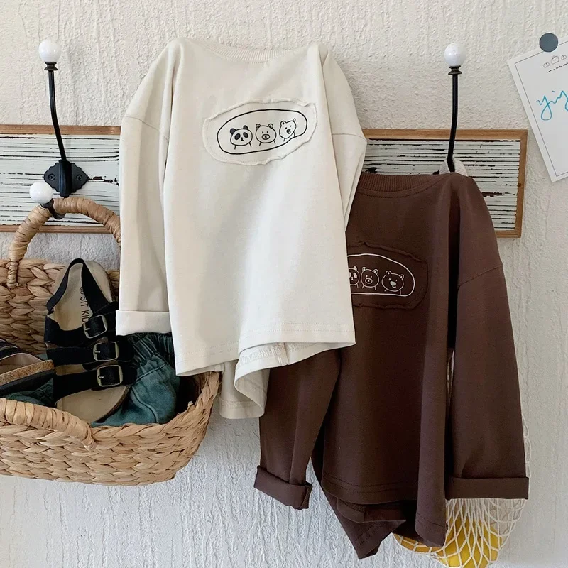

Children's Clothing Boys' Long Sleeved T-shirt Spring and Autumn Base Shirt 2025 New Style Casual Top Cartoon Trend