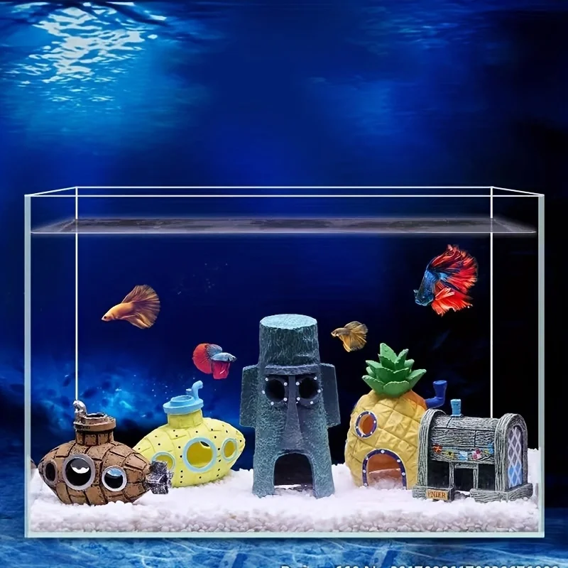 Fish tank landscaping decorations, ornaments, shelter interior, landscape small pieces, fish, shrimp, mini parrotfish breeding s