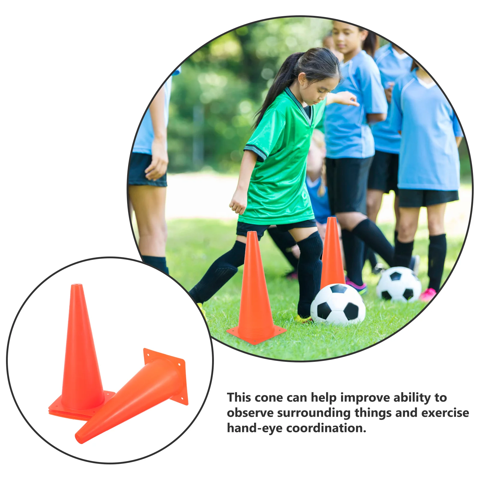 4 Pcs Safety Cone Parking Cones Football Basketball Traffic Soccer Obstacle Road Ldpe