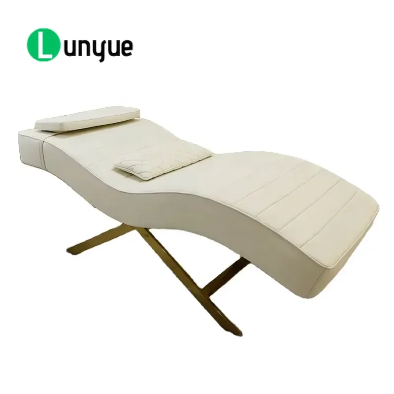Curved Comfortable Eyelash Extension Bed for High End Beauty Salons Ergonomic Design Professional Lash Furniture Durable