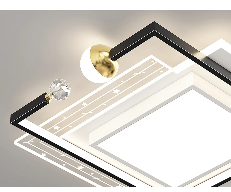 Imagem -05 - Modern Minimalista Led Céu Estrelado Luz de Teto Sala Quarto Estudo Espectro Completo Lâmpada de Proteção Ocular Luminária