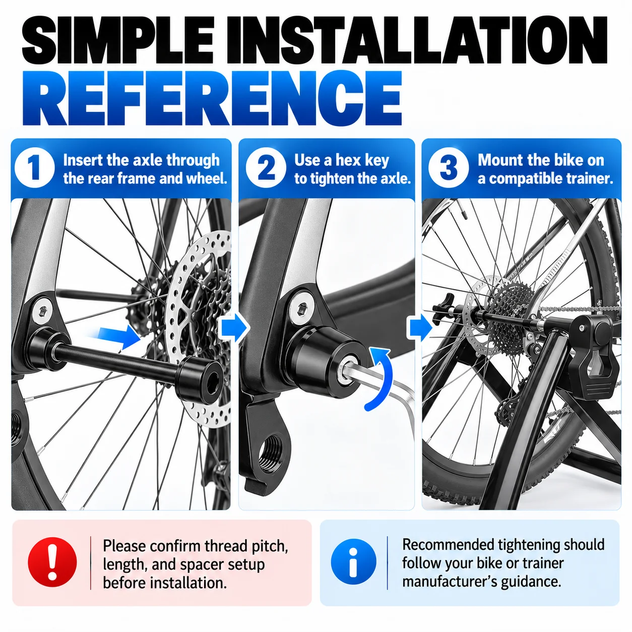 1PCS Trainer Thru Axle Adapter - đánh giá và giá Thru Axle Adapter For Bike Trainer