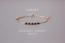 Exquisite Garnet Crystal Bracelet for Women January Birthstone Capricorn Gifts Birthday Gifts for Her