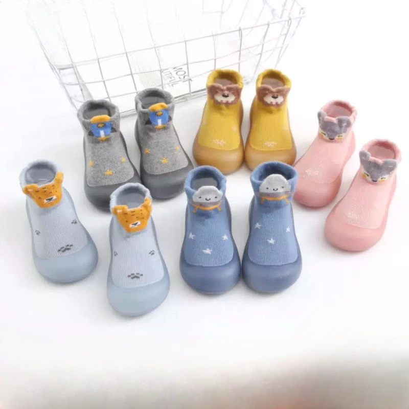 Baby Girls Cute Cartoon Animal Print Breathable High Top Slip On Sock Shoes, Toddlers Casual Soft Sole Non-slip Crib Shoes